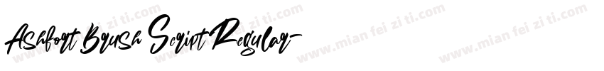 Ashfort Brush Script Regular字体转换